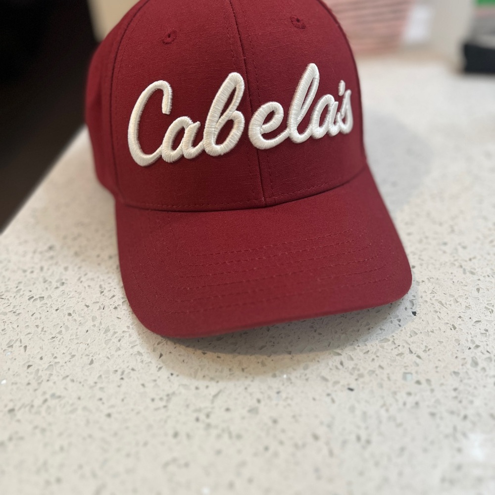 Cabela's Maroon Cap with White Logo